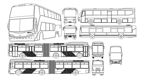 bus elevation cad block.